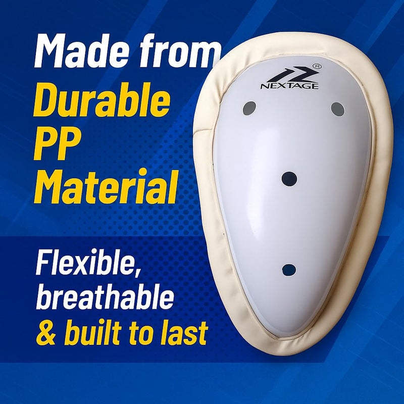 Nextage حماية البطن للكريكيت للرجال | واقي الفخذ مع حشوة ناعمة وقشرة ممتصة للصدمات | خفيف الوزن، ملائم ومريح | مثالي للكريكيت بالكرة الجلدية (للرجال) - Image 5