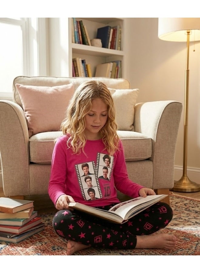 ون دايركشن بيجامة بأكمام طويلة من فرقة ون دايركشن من إنتاج كيدز تي في100%من القطن - Image 2