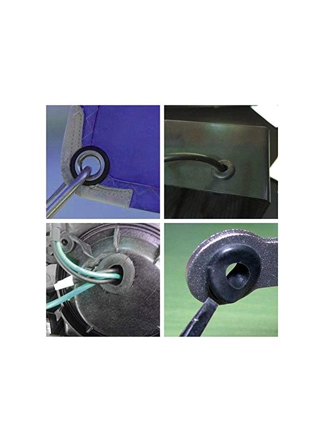 PROMASS 180 Pieces Rubber Grommet Assortment Kit Electrical Conductor Gasket Ring Set, 8 Different Sizes, Ideal for Wire, Plug, Automotive, Plumbing, etc (180pcs) - Image 3