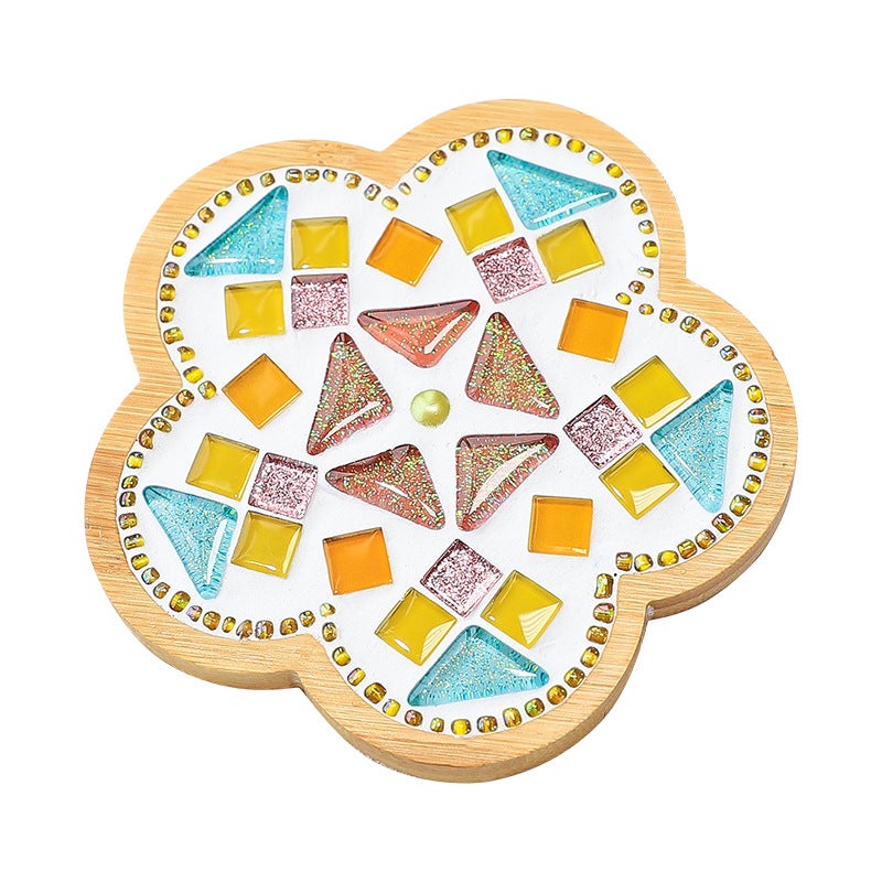 Cartoon Mosaic DIY Coaster Making Kit for Kids and Family Activities - Image 5