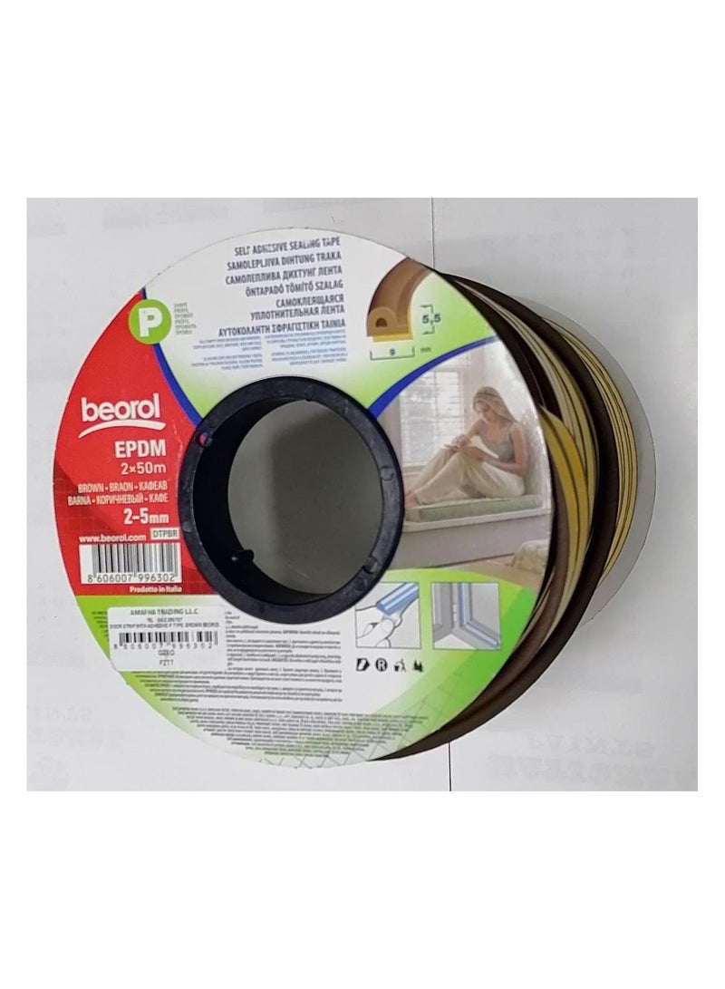 Beorol Self Adhesive P Shape Sealing Tape 50meter - Image 2