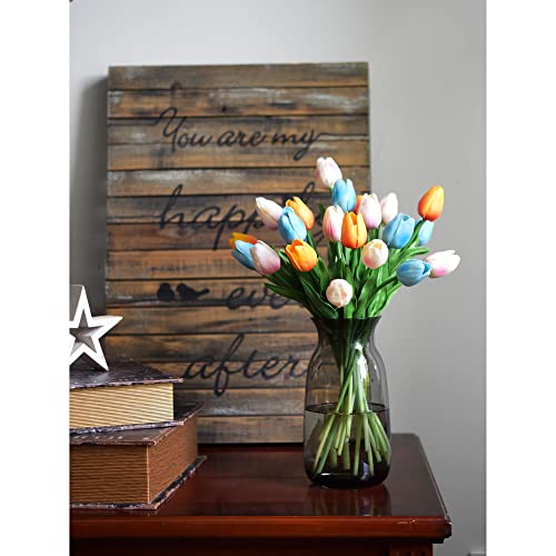 FiveSeasonStuff Real Touch Tulips Artificial Flowers – 15 Stems Faux Tulip Bouquet in Gift Box for Wedding, Home Decor, Party, Floral Arrangements (Arctic Blue) - Image 5