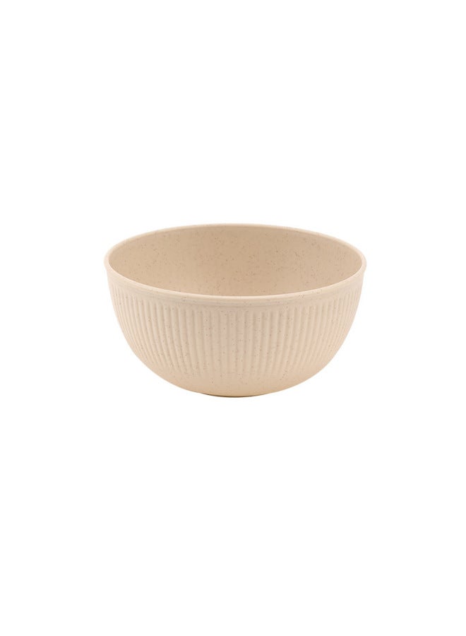 Wheat Straw 15cm Rice Bowl Household Tableware Salad Cereal Bowl Creative Vertical Stripe Instant Noodle Bowl Color Customization