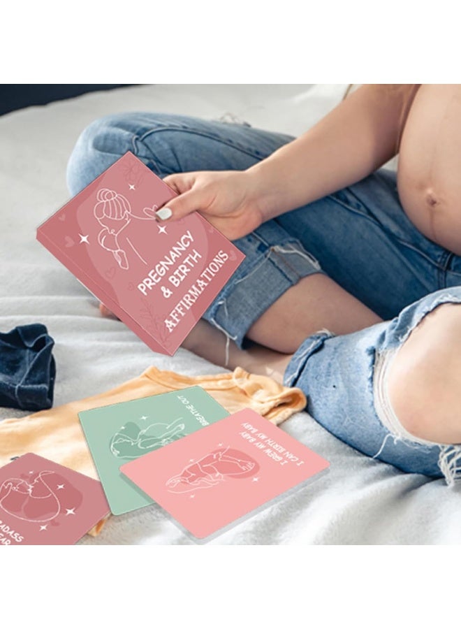 بطاقة تأكيد الحمل 50 قطعة ، بطاقات تشجيع الأم ، رفع رحلة الولادة الدافع اليومي للسيدات الحوامل ، سطح الهدايا الروحية للنساء الأمهات دعم صحة الولادة - Image 2