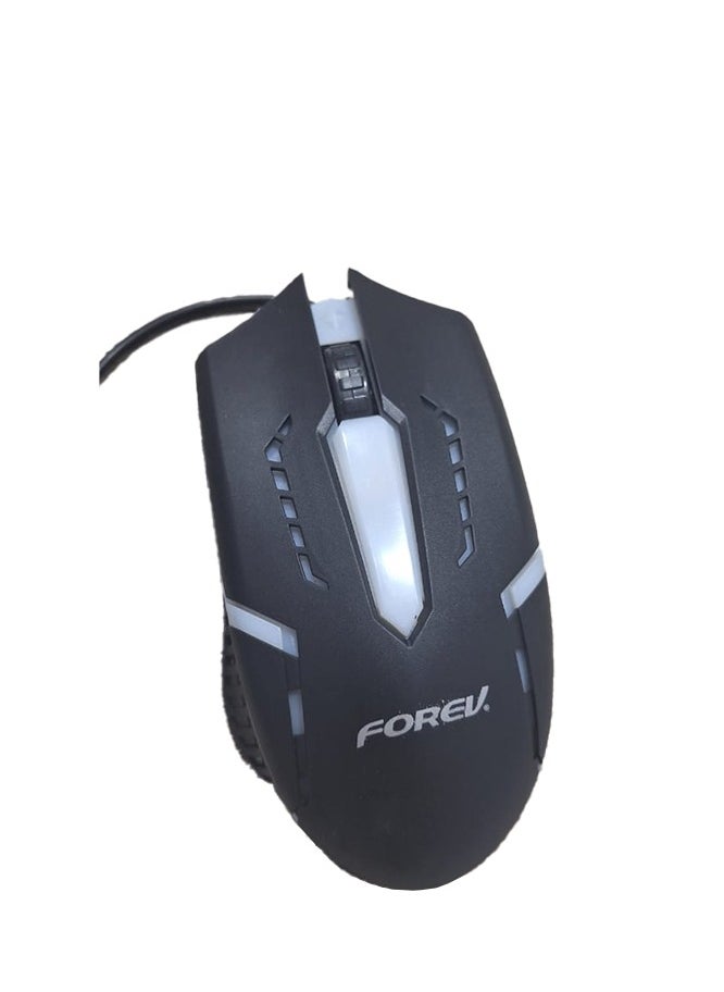 Office mouse, (RGB) for computer and laptop, for personal and office use, model FV-156 / 800 DPI, supports Windows 7-8-8.1-10 or later / Mac OS