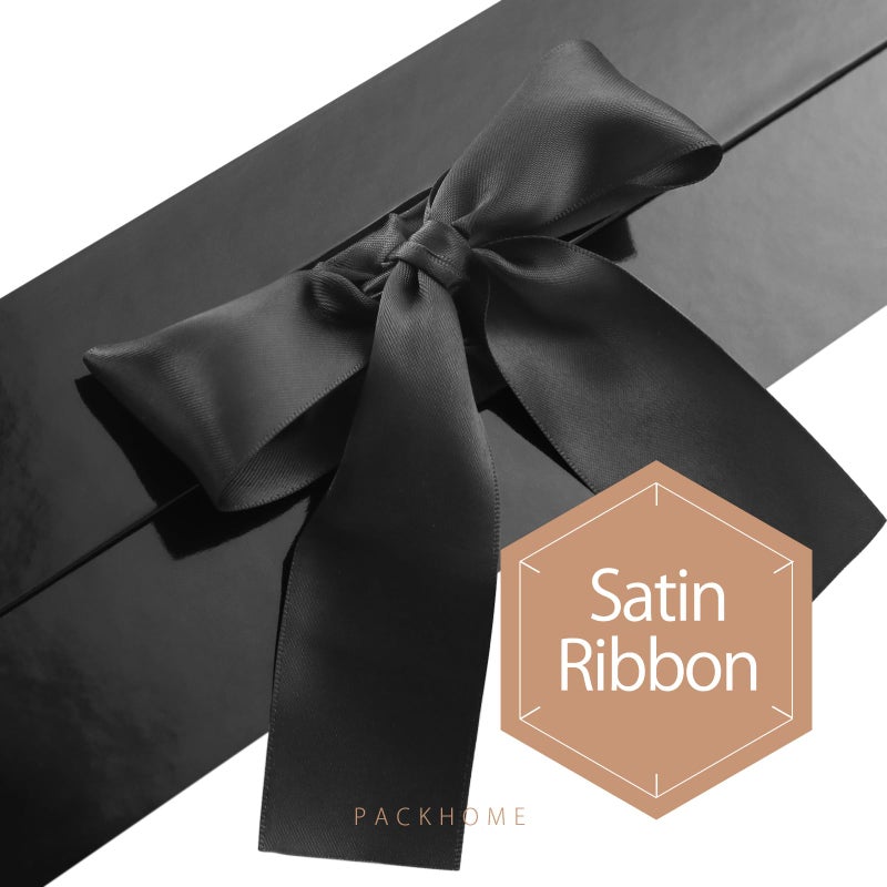 PACKHOME 17x14.5x5.5 Inches, Extra Large Gift Box with Lid, Magnetic Closure Boxes with Ribbon for Clothes and Large Gifts (Glossy Black) - Image 4