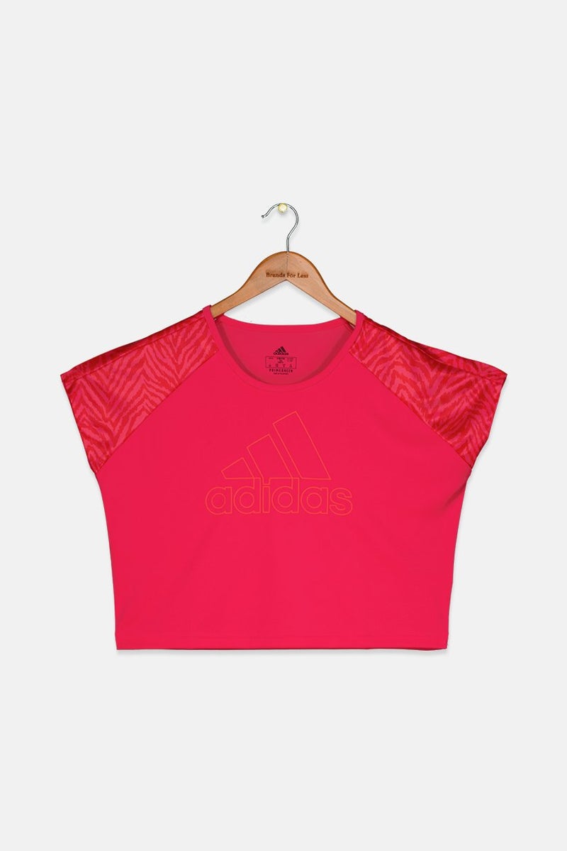 Adidas Kid Girls Designed To Move Seasonal T-shirt, Pink - Image 1