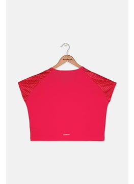 Adidas Kid Girls Designed To Move Seasonal T-shirt, Pink  - Image 2