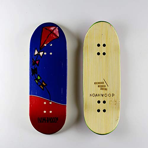 NOAHWOOD 80 Fingerboards Mini Skateboarding NW80 360flip Deck Update NW Prince 34mm Trucks UpdateNW Black Logo Handmade White Wheels100x34mm Red Kite - Image 5