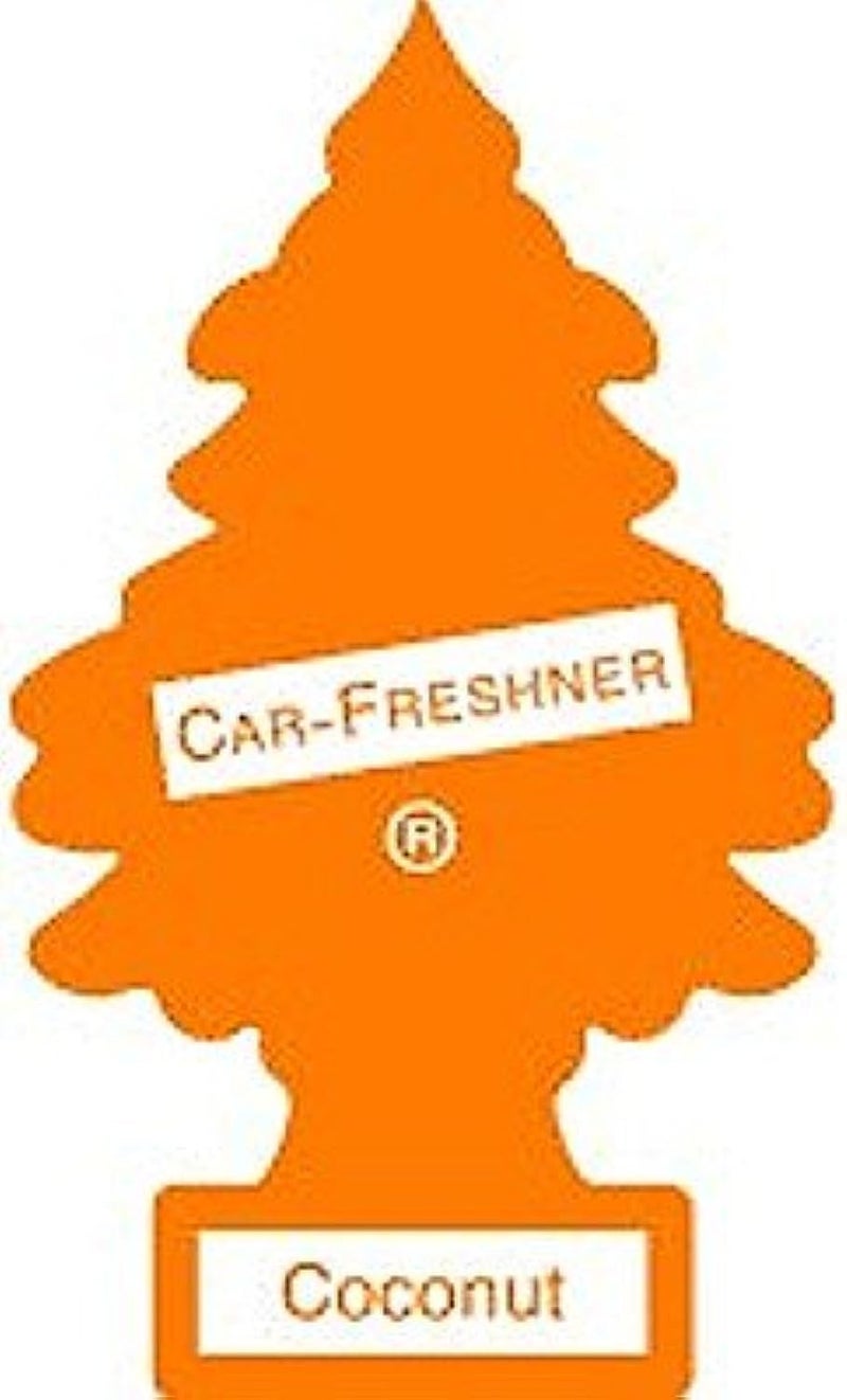 LITTLE TREES Car Air Freshener Hanging Paper Tree for Home or Car Coconut 12 Pack Packaging May Vary