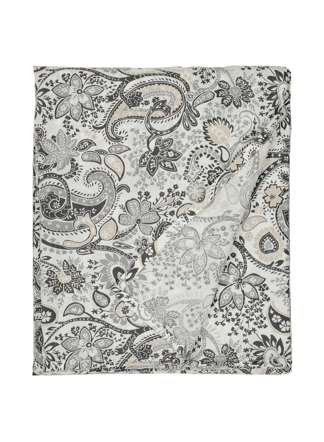 Zaboon Flat sheet, grey/white, 240x260 cm - Image 1