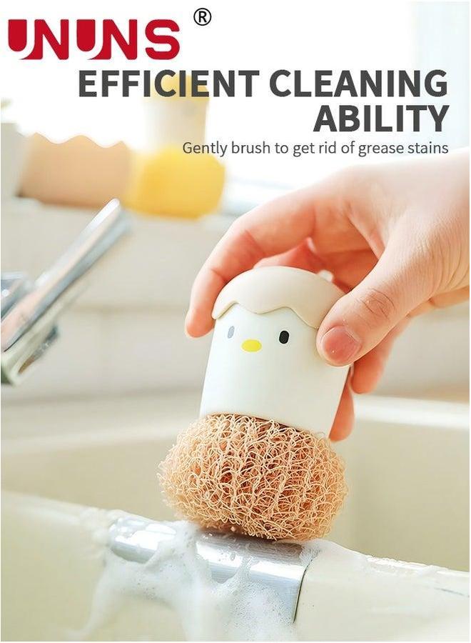 UNUNS 6PCS Eggshell Dish Brush, Washing Brush Cleaning Kitchen with Holder for Pot Pan Sink  - Image 4