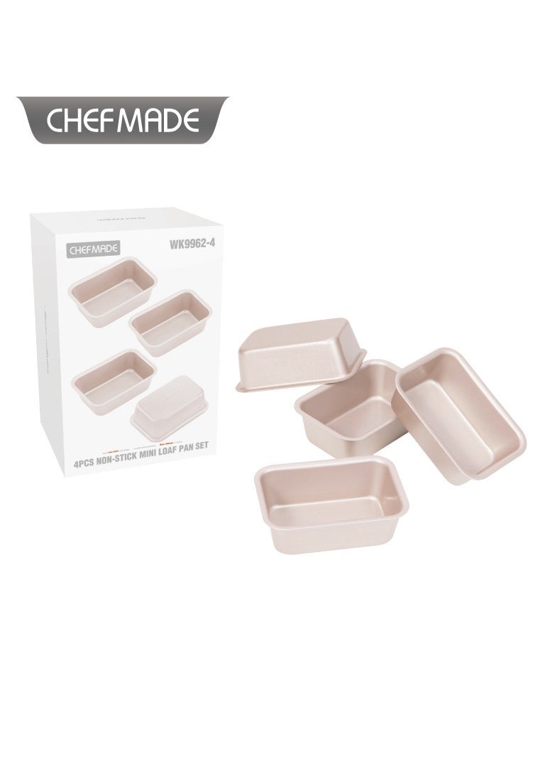chefmade - 4 Gold Mini Loaf Pans Pack of 4 - Image 1