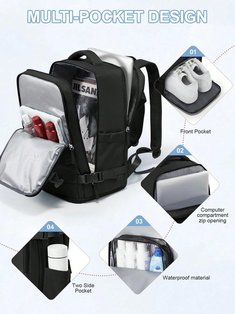 Glowic Travel Laptop Backpack for Men Women | Waterproof Multipurpose College Office Bag with Large Capacity - Image 3