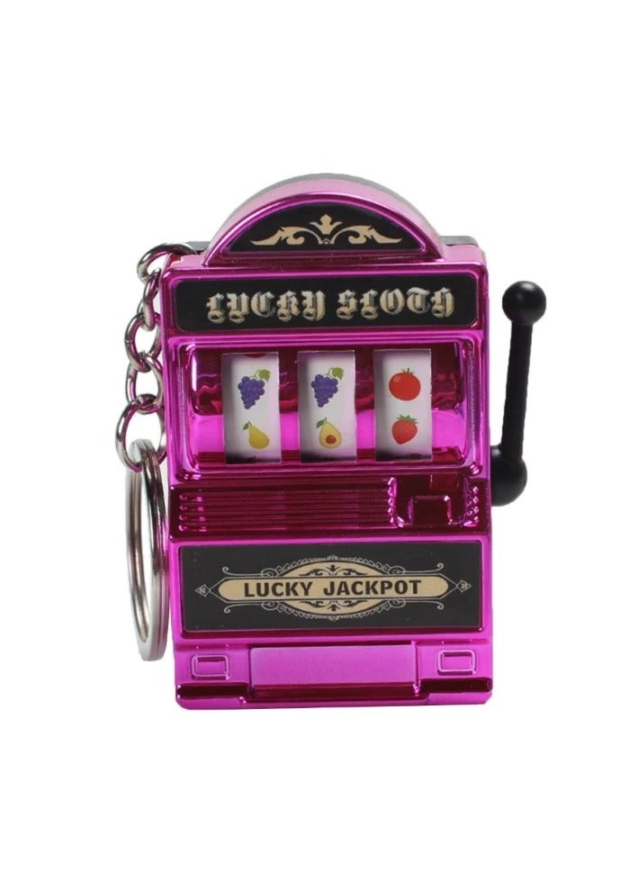 AROAQ Mini Fruit Slot Machine Keychain Lightweight Pendant Lucky Charm Bag Decoration Novelty Gifts for Kids and Adults - Image 1