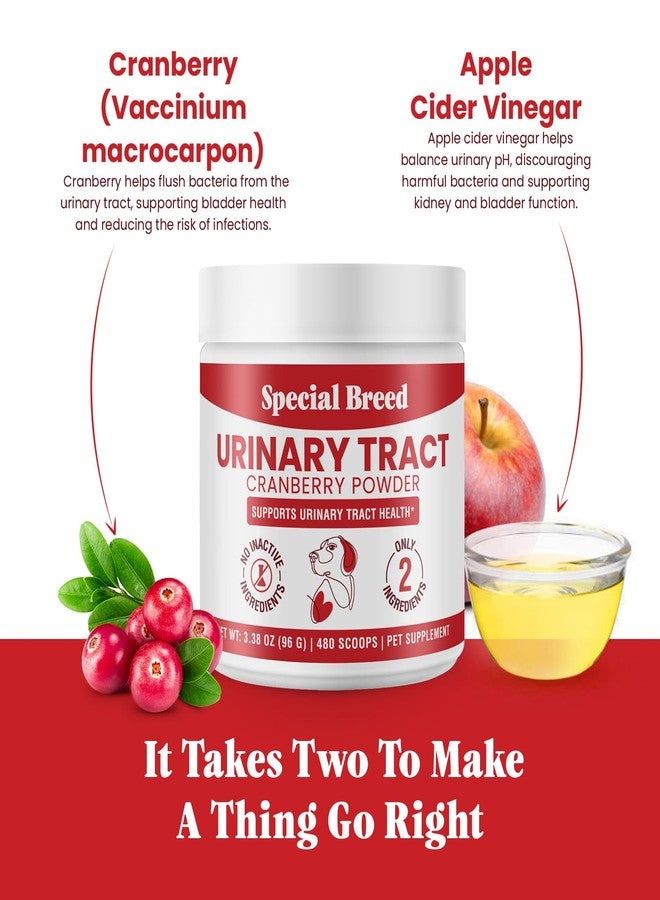 Special Breed Cranberry for Dogs - 480 Scoops UTI Treatment Powder - Urinary Tract Health Supplement - Bladder Support, Dog UTI, Bladder Stones, Incontinence Support - Image 2