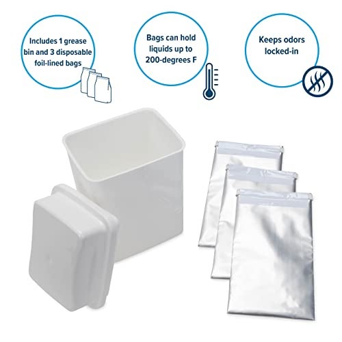Camco Cooking Grease Storage Bin | Help Stop RV and Marine Kitchen Drains from Getting Clogged | Foil Liners Hold Liquid Up to 200-Degrees Fahrenheit (42281) - Image 2