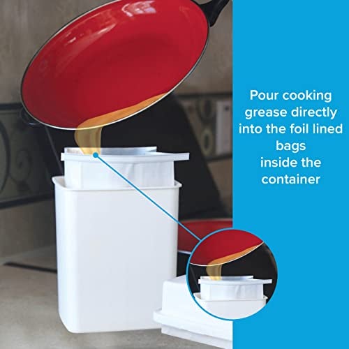 Camco Cooking Grease Storage Bin | Help Stop RV and Marine Kitchen Drains from Getting Clogged | Foil Liners Hold Liquid Up to 200-Degrees Fahrenheit (42281) - Image 4