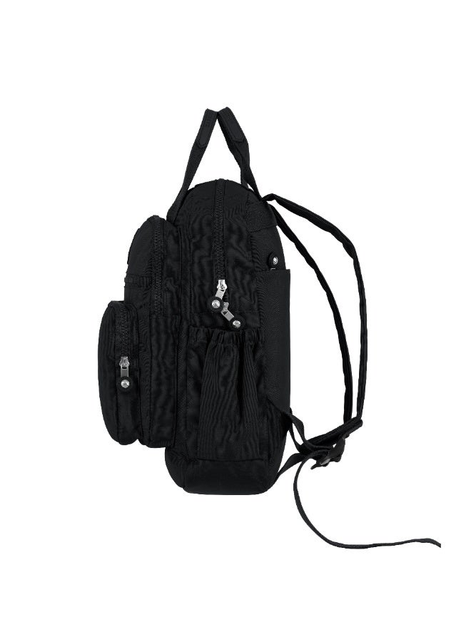 CAPRICE COLLECTION Unisex Medium Backpack – BLack, Lightweight, Water-Resistant Nylon, 10L - Image 3