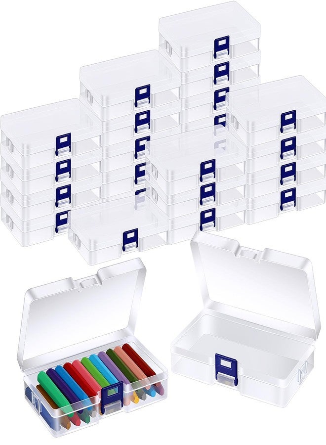 Dcocdeely 25 Pcs Plastic Crayon Box with Lid, Clear Crayon Organizer Crayon Holder Case Crayon Storage Containers for School Office Supplies Storage Organizer (25) - Image 1