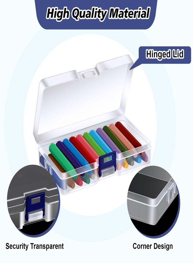 Dcocdeely 25 Pcs Plastic Crayon Box with Lid, Clear Crayon Organizer Crayon Holder Case Crayon Storage Containers for School Office Supplies Storage Organizer (25) - Image 3