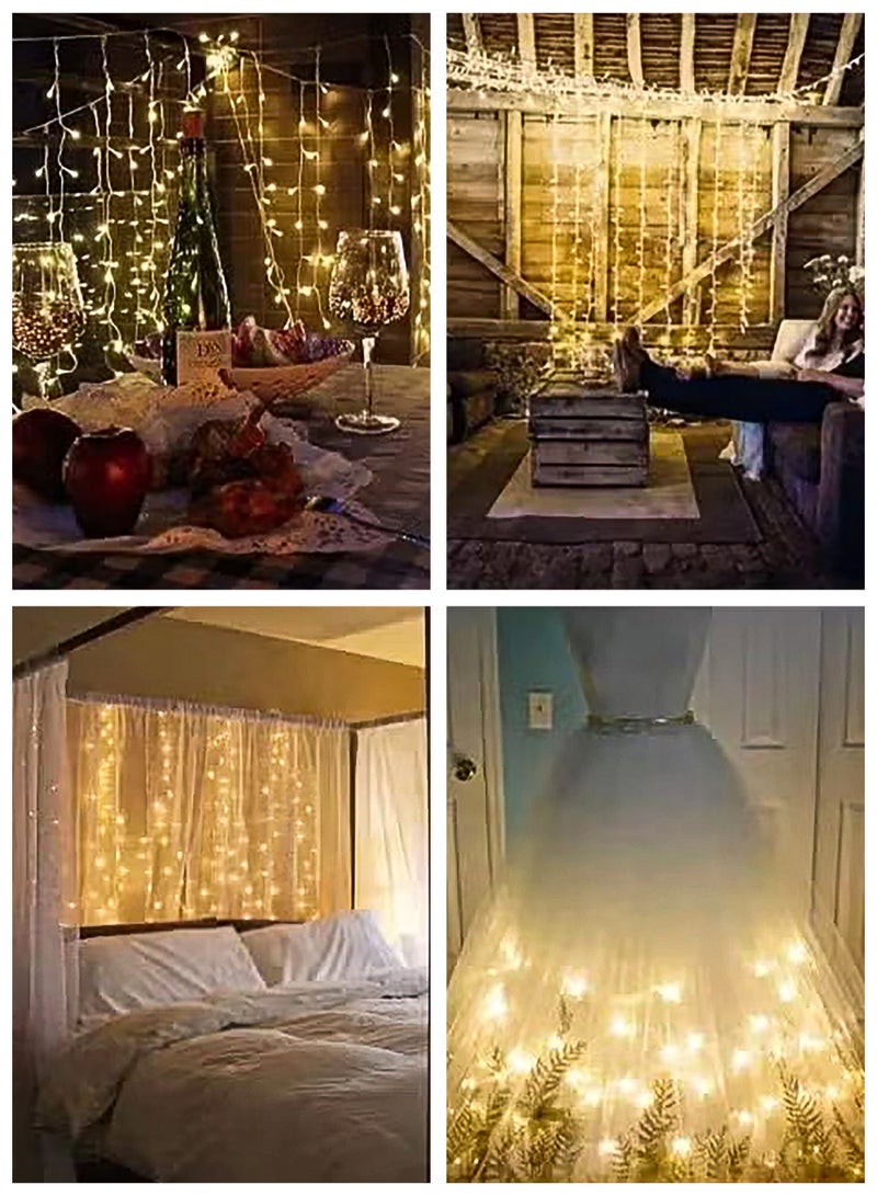 NextWave 50M LED String Lights Reel for Indoor Outdoor Use Festive Lights Plug in Twinkle Lights for Trees Room Bedroom Wedding Birthday Eid Ramadan Diwali New Year Warm White Clear Wire Balcony Room Home Decor Essentials Golden - Image 3