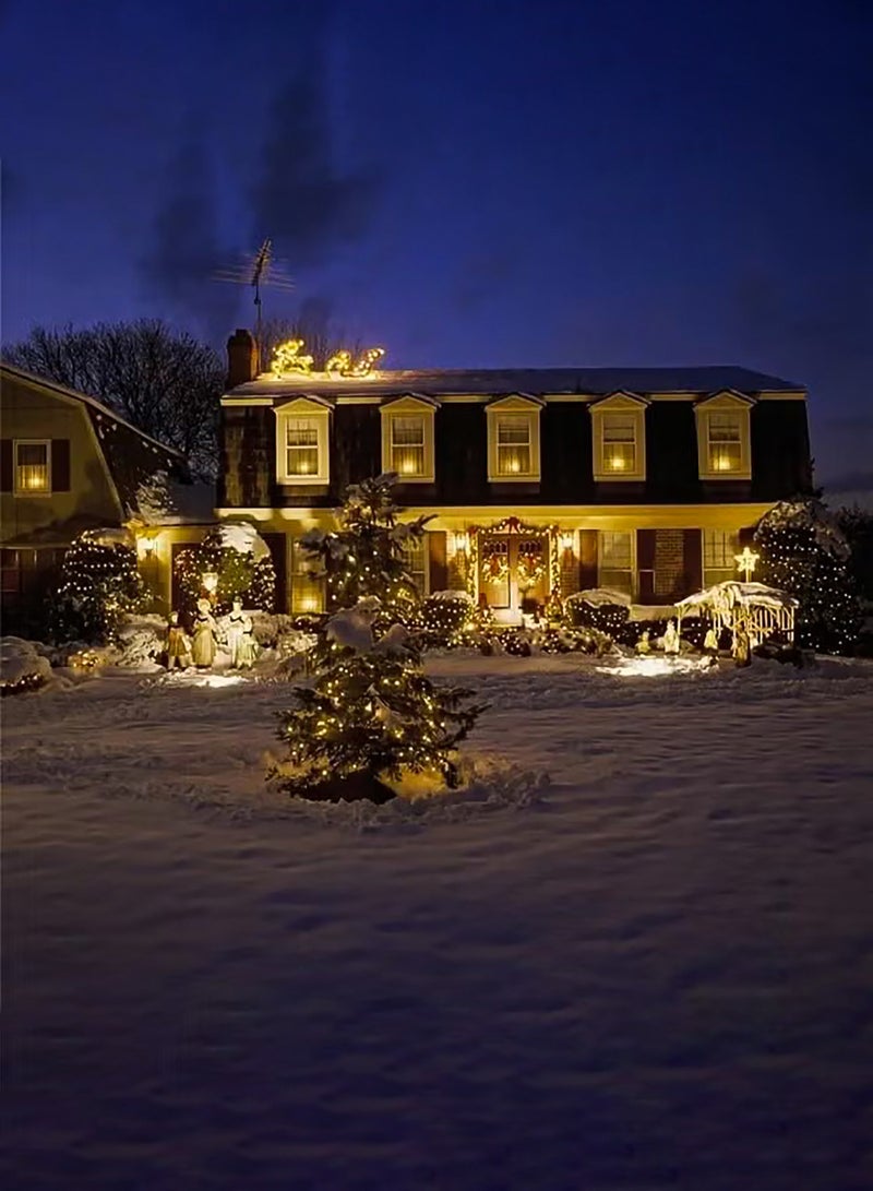 NextWave 50M LED String Lights Reel for Indoor Outdoor Use Festive Lights Plug in Twinkle Lights for Trees Room Bedroom Wedding Birthday Eid Ramadan Diwali New Year Warm White Clear Wire Balcony Room Home Decor Essentials Golden - Image 4