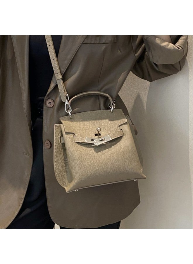 Bag  New Women's Bag Fashionable All-match Retro Top Layer Cowhide Bag Shoulder Crossbody Leather Bag - Image 3