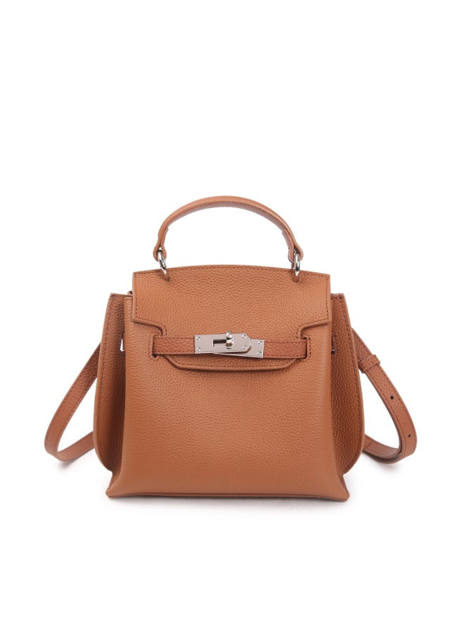 Bag  New Women's Bag Fashionable All-match Retro Top Layer Cowhide Bag Shoulder Crossbody Leather Bag - Image 1