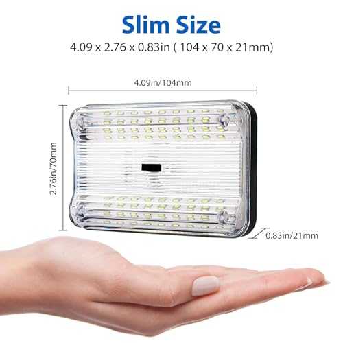 EEEKit Dome Roof Interior Light, 2PCS DC 12V 36 LED Ceiling Lights with On/Off Switch for Auto Cars Vans Camper, White - Image 5