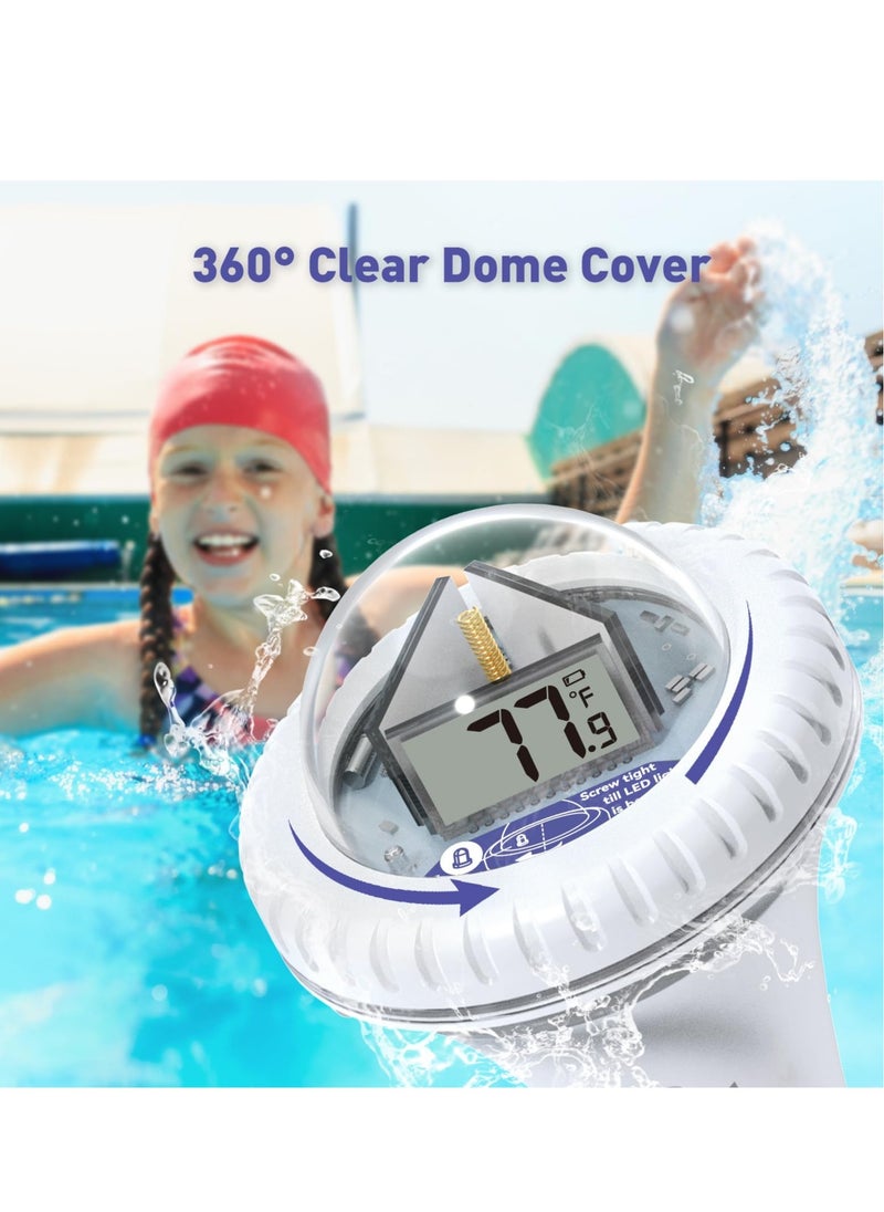 Excefore - Pool Thermometer Wireless, Digital Pool Thermometer Floating with Remote Temperature Receiver for Outdoor, Indoor Swimming Pools - Image 1