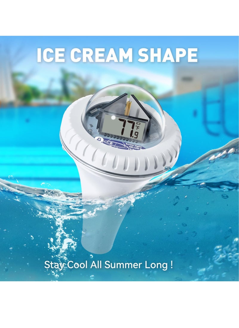 Excefore - Pool Thermometer Wireless, Digital Pool Thermometer Floating with Remote Temperature Receiver for Outdoor, Indoor Swimming Pools - Image 1