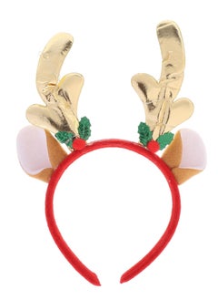ZAFAA HOME Gold and White Antler Headband – Elegant 23.5x20cm Holiday Accessory for Christmas Parties, Seasonal Gatherings, and Festive Photos  - Image 3