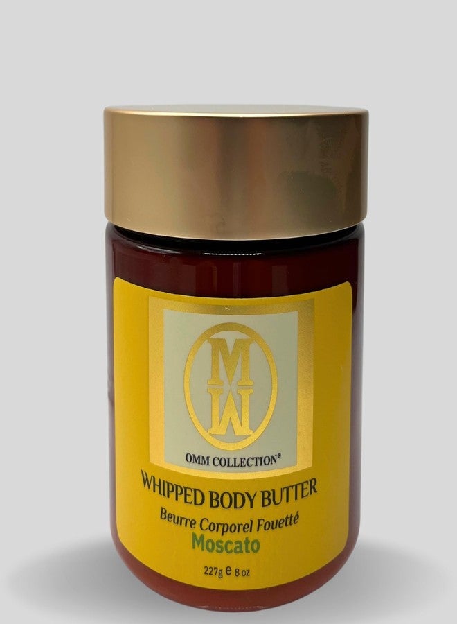 OMM Collection Natural Whipped Body Butter Soufflé For Dry & Sensitive Skin - Whipped Shea Butter Infused By Vitamin E & A, Mango Butter & Cacao Butter - (Moscato - Image 1