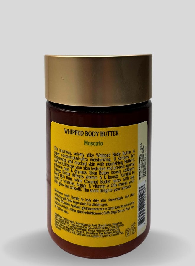 OMM Collection Natural Whipped Body Butter Soufflé For Dry & Sensitive Skin - Whipped Shea Butter Infused By Vitamin E & A, Mango Butter & Cacao Butter - (Moscato - Image 3