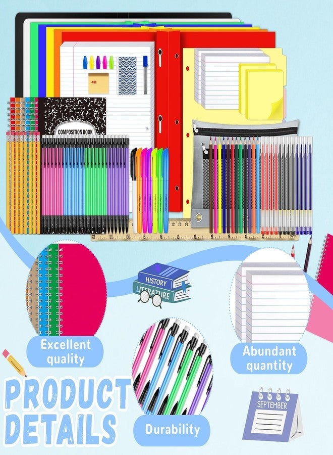 Gosodeny Back to School Essentials Includes Notebook Markers Pencil and Much More Back to School Supply (2, High School) - Image 3