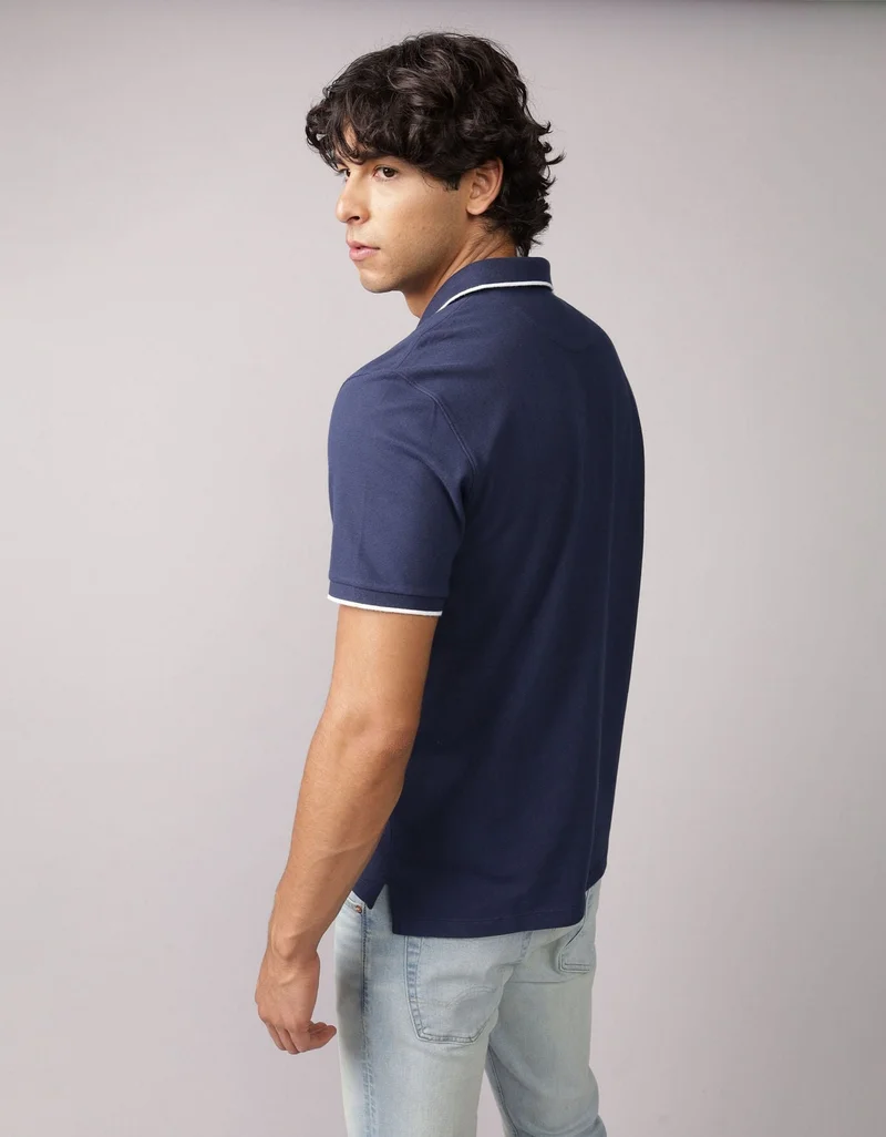 American Eagle Novelty Tipped Polo