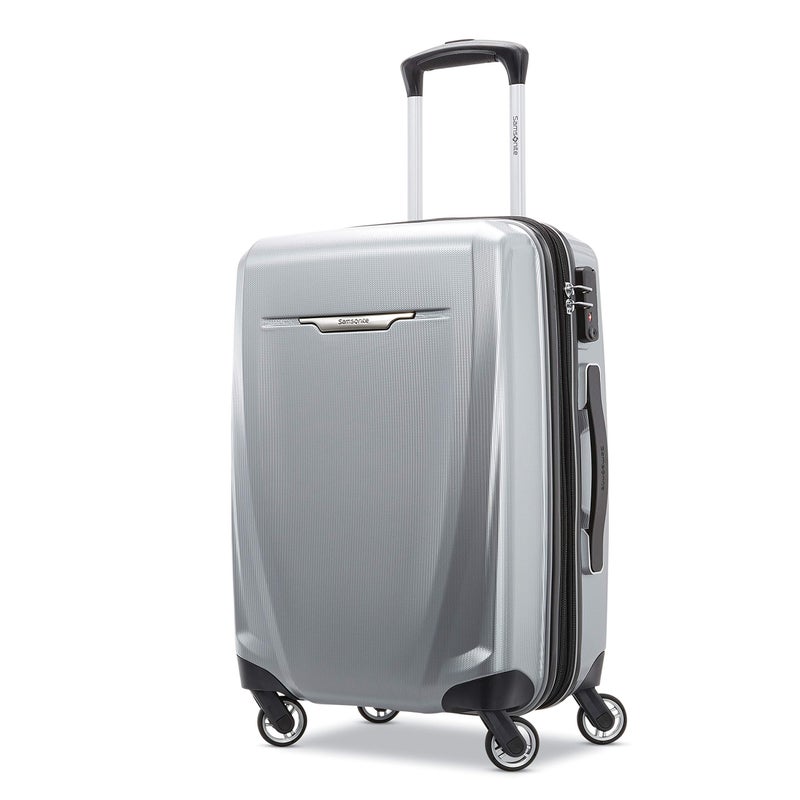 Samsonite Winfield 3 DLX Hardside Expandable Luggage with Spinners, Silver, Carry-On 20-Inch - Image 1