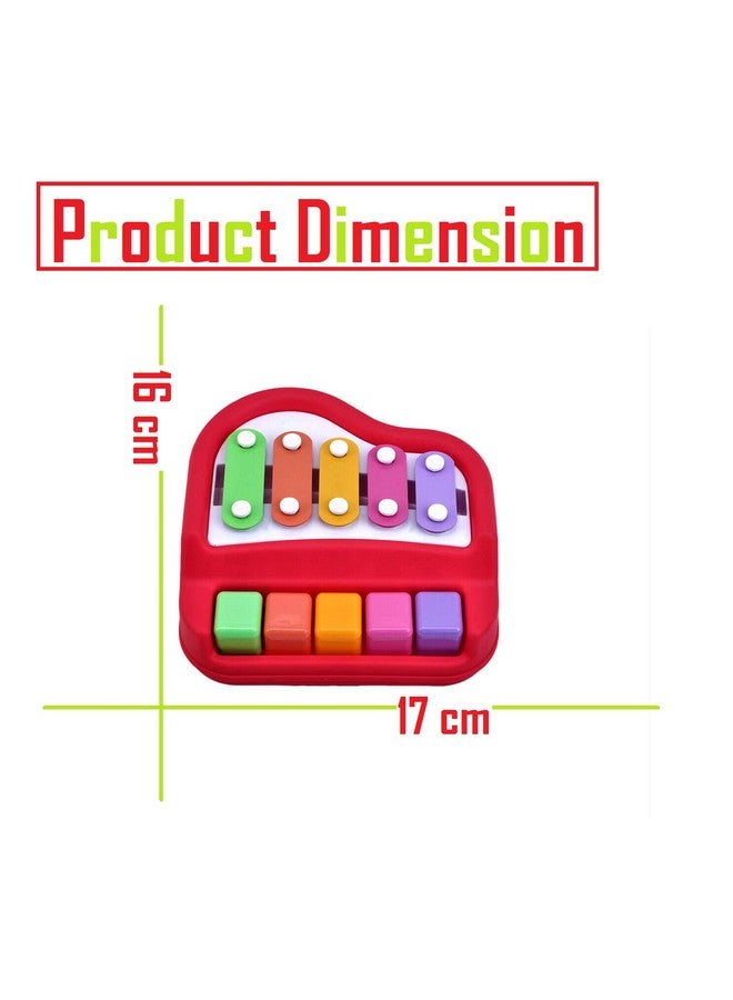 FunBlast Xylophone - Xylophone for Kids, Kids Musical Instruments, Kids Xylophone, Xylophone for 1 Year Old, Kids Drums & Percussion, Hammering & Pounding Toys, Hand Knock Piano Toys (Red) - Image 2