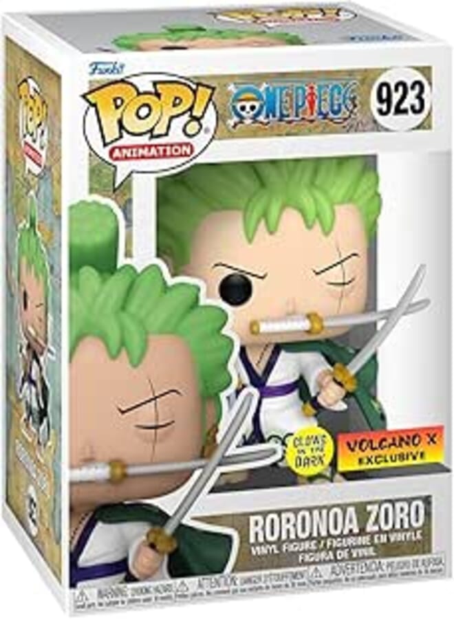 Funko Pop! Animation: One Piece - Roronoa Zoro (GW)(Exc), Collectable Toy Vinyl Figure - 82164
