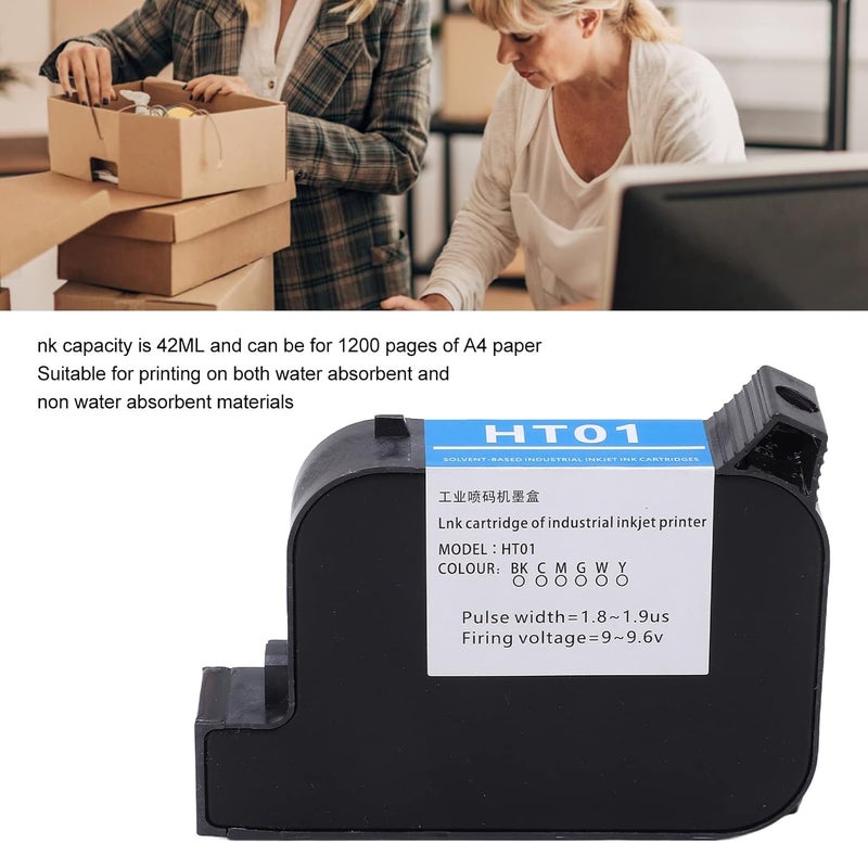 Handheld Printer Ink Cartridge, Handheld Inkjet Printer Ink Cartridge, ABS Handheld Printer Cartridge Inkjet Printer Cartridge for Wood, Fabric, Metal, Fabric, Glass - Image 3