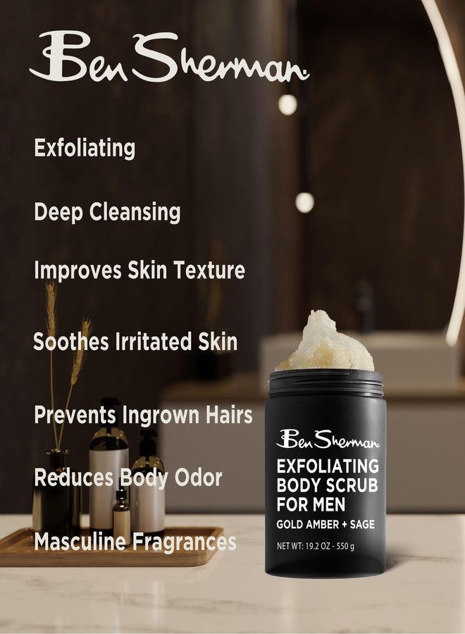 Ben Sherman Exfoliating Body Scrub For Men with Shea Butter Vitamin A and C, Moisturizing Hydrating Body Scrub for Healthy Skin - Image 3
