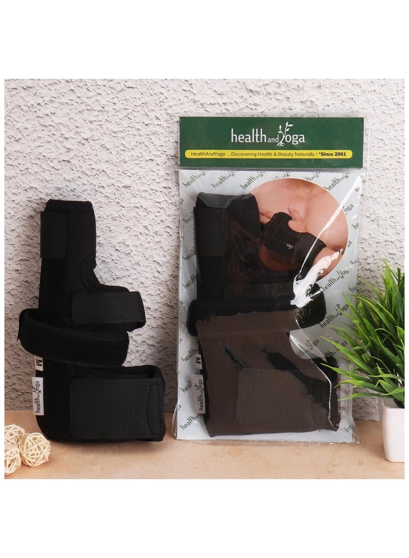 HealthAndYoga GuardNHeal Boxer Finger Splint (M) -Ulnar Gutter Contraption with Straps & Aluminium Strip- Protects & Immobilizes 4th & 5th Fingers- For Fracture, Sprain - Fits Both Left & Right Hands - Image 5