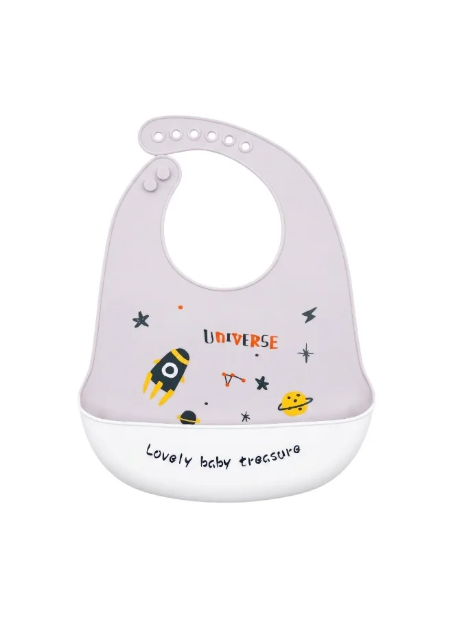 بامبيميسي Lovely Baby Treasure Silicone Bib - Universe Space
