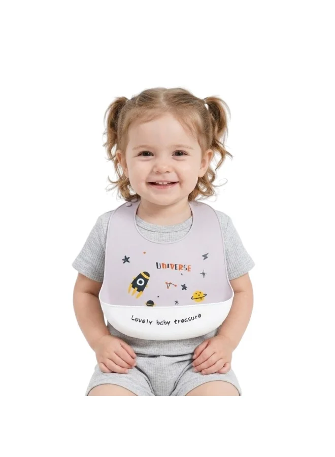 بامبيميسي Lovely Baby Treasure Silicone Bib - Universe Space