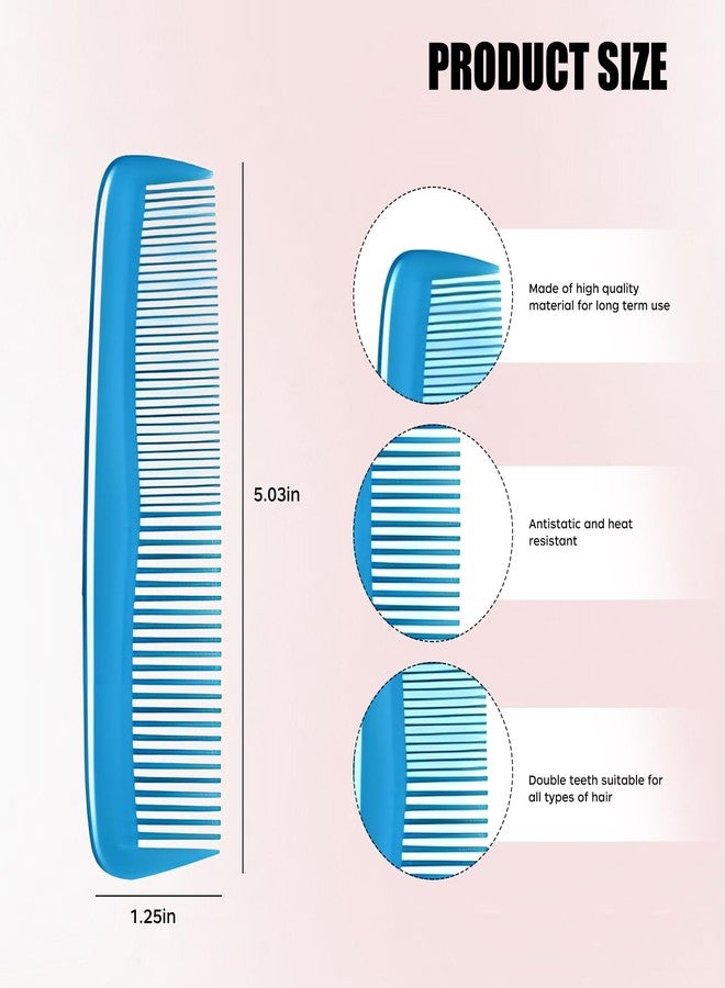 HESSION 3 Pack Coloful Hair Combs For Men Plastic Pocket Combs Fine Tooth Comb (Color 2) - Image 2