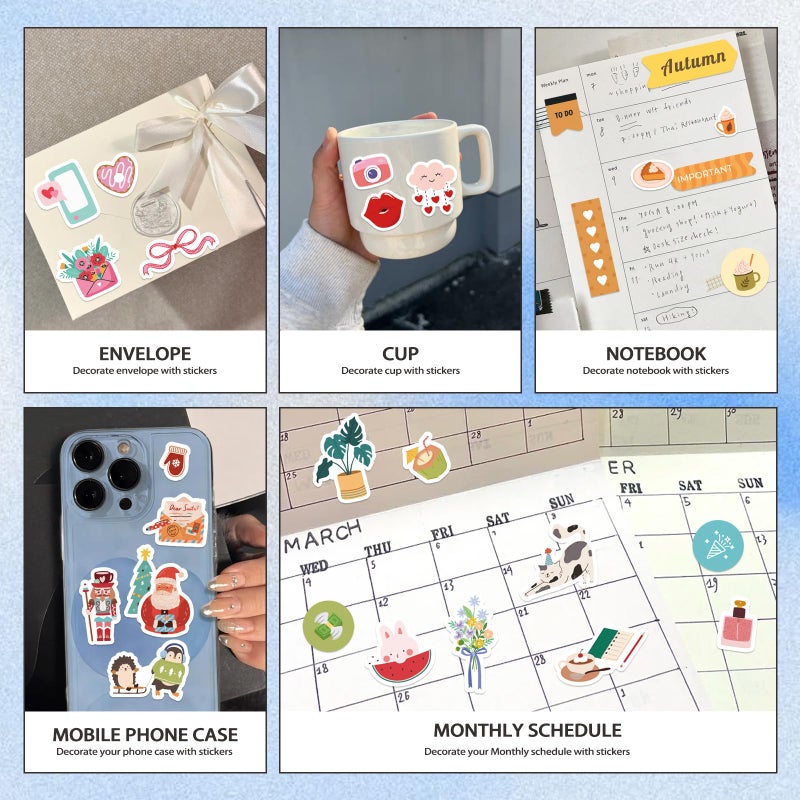 Bomichi Planner Sticker Book, 24 Sheets 898 Pcs Planner Stickers for Journals Calendars Decorating, Planning, Scrapbooking - Image 5