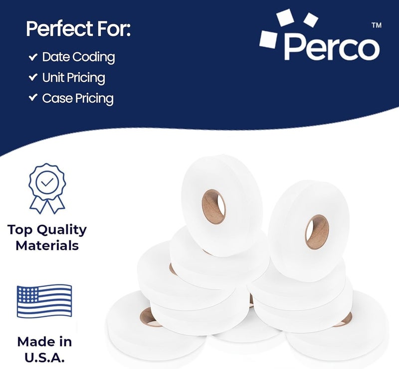 Perco White Pricing Labels for Monarch 1130 Pricing Gun, 3 Sleeves - 75,000 Price Gun Labels with Bonus Ink Rolls - Image 4
