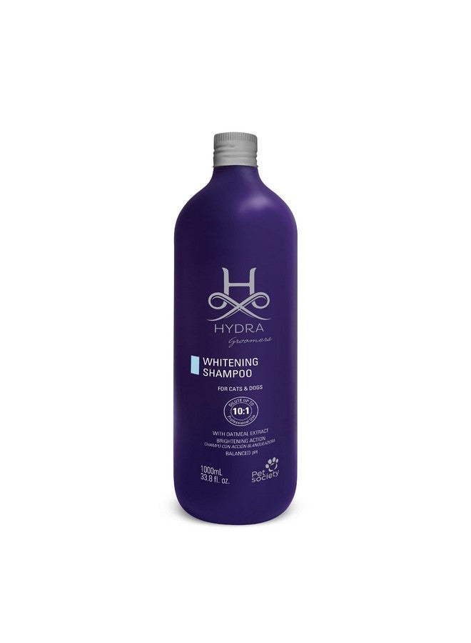 Hydra Groomer's Whitening Shampoo 1 Litre for Cats and Dogs Contains an Optical Brightener That Reduces The Yellowing of The Coat Oatmeal Extract Moisturizes and Softens The Coat - Image 1