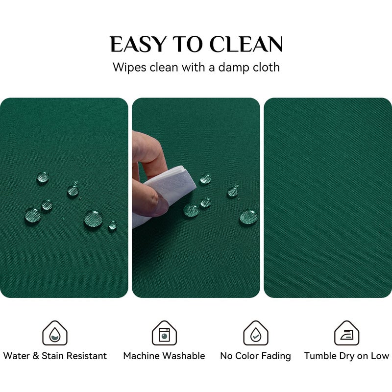 Softalker Rectangle Tablecloth  Waterproof & Stain Resistant Square Table Cloths Wrinkle Free Fabric Washable 210GSM Polyester Table Cover for Spring/Party/Wedding - 70 x 70 inch Green - Image 3